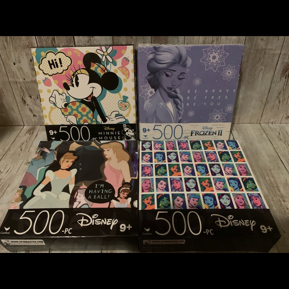 Set of 4 - 500 pcs puzzles